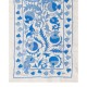Silk Hand Embroidered Bed Cover, Vintage Suzani Wall Hanging from Uzbekistan. 1.8 x 6 Ft (53 x 183 cm)