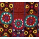Vintage Central Asian / Uzbek Suzani Wall Hanging, Silk Hand Embroidered Bed Cover. 3.3 x 5.8 Ft (98 x 175 cm)