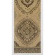 Hand-Knotted Vintage Turkish Runner Rug, Authentic Wool Corridor Carpet. 3.3 x 12.7 Ft (100 x 387 cm)