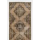 Hand-Knotted Vintage Turkish Runner Rug, Authentic Wool Hallway Runner. 3.6 x 12 Ft (108 x 365 cm)