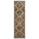 Hand-Knotted Vintage Turkish Runner Rug, Authentic Wool Hallway Runner. 3.6 x 12 Ft (108 x 365 cm)