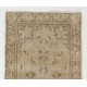 Antique Washed Turkish Accent Rug, Vintage Handmade Art Deco Chinese Design Carpet. 3.8 x 6.5 Ft (114 x 198 cm)