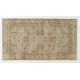 Antique Washed Turkish Accent Rug, Vintage Handmade Art Deco Chinese Design Carpet. 3.8 x 6.5 Ft (114 x 198 cm)