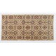 Hand-Knotted Vintage Accent Rug, Central Anatolian Wool Carpet with Floral Garden Design. 3.8 x 7.3 Ft (114 x 222 cm)