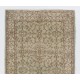 Hand-Knotted Vintage Floral Accent Rug, Central Anatolian Wool Carpet. 3.8 x 6.8 Ft (115 x 206 cm)
