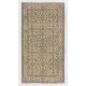 Hand-Knotted Vintage Floral Accent Rug, Central Anatolian Wool Carpet. 3.8 x 6.8 Ft (115 x 206 cm)