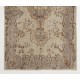 Antique Washed Mid-Century Handmade Turkish Oushak Accent Rug. 3.9 x 6.7 Ft (116 x 204 cm)