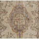 Antique Washed Mid-Century Handmade Turkish Oushak Accent Rug. 3.9 x 6.7 Ft (116 x 204 cm)