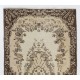 Vintage Handmade Turkish Oushak Accent Rug with Medallion Design. 3.9 x 7 Ft (116 x 212 cm)