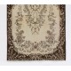 Vintage Handmade Turkish Oushak Accent Rug with Medallion Design. 3.9 x 7.3 Ft (116 x 220 cm)