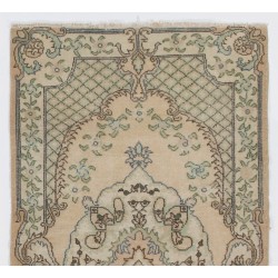 Turkish Handmade Vintage Rug, Ideal for Office and Home Decor. 3.9 x 7 Ft (117 x 215 cm)