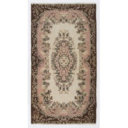 Turkish Handmade Vintage Rug, Ideal for Office and Home Decor. 3.9 x 7 Ft (117 x 215 cm)