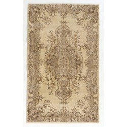 Turkish Oushak Handmade Vintage Rug, Ideal for Office and Home Decor. 3.9 x 6.5 Ft (118 x 198 cm)