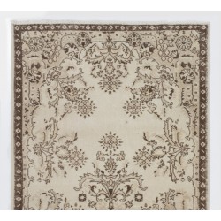 Turkish Handmade Vintage Rug, Ideal for Office and Home Decor. 3.9 x 7.3 Ft (118 x 222 cm)