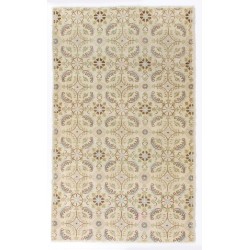 Turkish Oushak Handmade Vintage Rug, Ideal for Office and Home Decor. 4 x 6.4 Ft (119 x 195 cm)