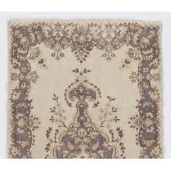 Turkish Oushak Handmade Vintage Rug, Ideal for Office and Home Decor. 4 x 7 Ft (119 x 212 cm)