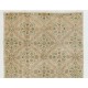 Vintage Floral Patterned Turkish Handmade Rug, Ideal for Office and Home Decor. 4 x 6.6 Ft (120 x 200 cm)