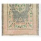 Hand-Knotted Vintage Turkish Oushak Rug, Ideal for Office and Home Decor. 4 x 6.8 Ft (120 x 207 cm)