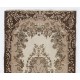 Vintage Handmade Turkish Oushak Wool Rug with Medallion Design. 4 x 6.9 Ft (120 x 210 cm)