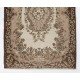 Vintage Handmade Turkish Oushak Wool Rug with Medallion Design. 4 x 6.9 Ft (120 x 210 cm)