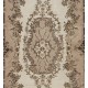 Vintage Handmade Turkish Oushak Wool Rug with Medallion Design. 4 x 6.9 Ft (120 x 210 cm)