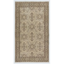 Handmade Vintage Rug, Floral Patterned Anatolian Carpet. 4 x 7 Ft (120 x 212 cm)