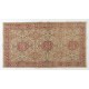 Fine Hand-Knotted Vintage Turkish Rug, Home Decor Carpet. 4 x 7 Ft (120 x 216 cm)