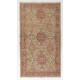 Fine Hand-Knotted Vintage Turkish Rug, Home Decor Carpet. 4 x 7 Ft (120 x 216 cm)