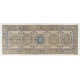 Hand-Knotted Vintage Turkish Runner Rug, Authentic Wool Hallway Runner. 4.8 x 11.9 Ft (144 x 360 cm)