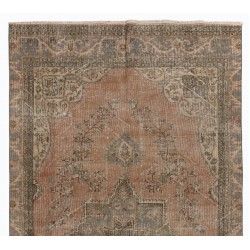 One-of-a-Kind Authentic Vintage Oushak Area Rug, Hand-Knotted in Turkey. 5.5 x 9.6 Ft (166 x 290 cm)