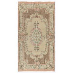 Magnificent Vintage Oushak Area Rug, Hand-Knotted in Turkey. 5.6 x 9.7 Ft (168 x 295 cm)