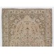 Mid-Century Turkish Rug, Hand-Knotted Sun Faded Carpet. 5.7 x 8.6 Ft (172 x 262 cm)
