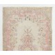 Vintage Hand-Knotted Anatolian Rug with Floral Medallion Design, Living Room Carpet. 5.9 x 10.3 Ft (177 x 312 cm)