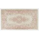 Vintage Hand-Knotted Anatolian Rug with Floral Medallion Design, Living Room Carpet. 5.9 x 10.3 Ft (177 x 312 cm)