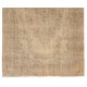 Handmade 1960s Turkish Oushak Area Rug, Wool and Cotton Carpet. 6 x 9.6 Ft (183 x 290 cm)