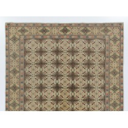 One-of-a-kind Vintage Area Rug from Turkey, Ca 1960, Handmade Floor Covering. 6.2 x 9.5 Ft (187 x 288 cm)