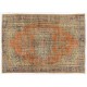 Hand-Knotted Vintage Central Anatolian Rug Made of Wool. 6.4 x 9 Ft (195 x 273 cm)