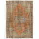 Hand-Knotted Vintage Central Anatolian Rug Made of Wool. 6.4 x 9 Ft (195 x 273 cm)