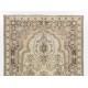 Handmade Vintage Rug, Floral Patterned Anatolian Carpet. 6.5 x 9.8 Ft (198 x 297 cm)