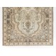Handmade Vintage Rug, Floral Patterned Anatolian Carpet. 6.5 x 9.8 Ft (198 x 297 cm)