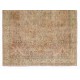 Vintage Handmade Turkish Oushak Wool Rug with Medallion Design. 6.7 x 9.5 Ft (202 x 288 cm)