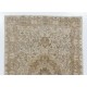 Mid-Century Handmade Turkish Oushak Wool Area Rug with Medallion Design. 6.7 x 9.9 Ft (203 x 300 cm)