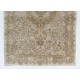 Mid-Century Handmade Turkish Oushak Wool Area Rug with Medallion Design. 6.7 x 9.9 Ft (203 x 300 cm)