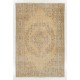 Hand-Knotted Vintage Central Anatolian Rug with Medallion Design, Wool Living Room Rug. 6.8 x 10 Ft (206 x 303 cm)