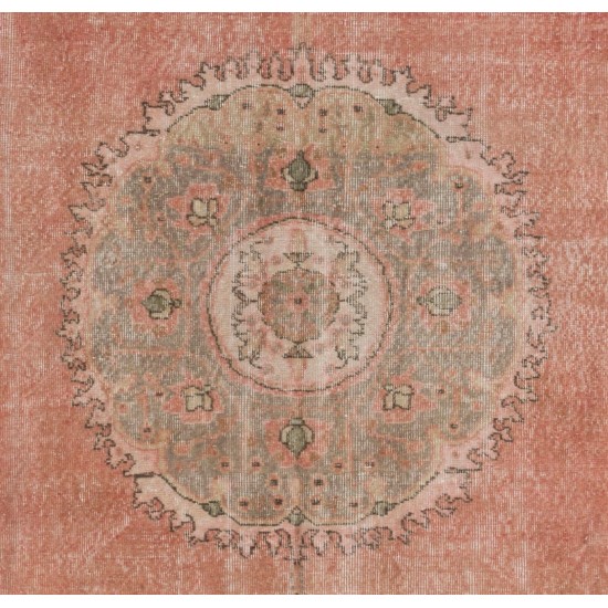 Traditional Vintage Handmade Turkish Wool Area Rug. 6.8 x 10.7 Ft (207 x 324 cm)