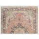 Mid-Century Handmade Turkish Oushak Wool Rug with Medallion Design. 6.9 x 10.2 Ft (208 x 310 cm)