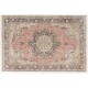 Mid-Century Handmade Turkish Oushak Wool Rug with Medallion Design. 6.9 x 10.2 Ft (208 x 310 cm)