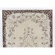 Vintage Handmade Turkish Rug with Floral Medallion Design. 7 x 10.9 Ft (214 x 330 cm)