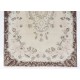 Vintage Handmade Turkish Rug with Floral Medallion Design. 7 x 10.9 Ft (214 x 330 cm)