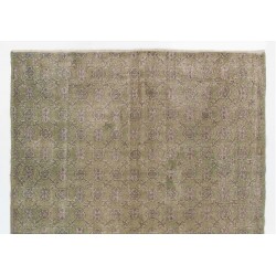 Handmade Vintage Rug, Floral Patterned Anatolian Carpet. 7 x 10.2 Ft (216 x 308 cm)